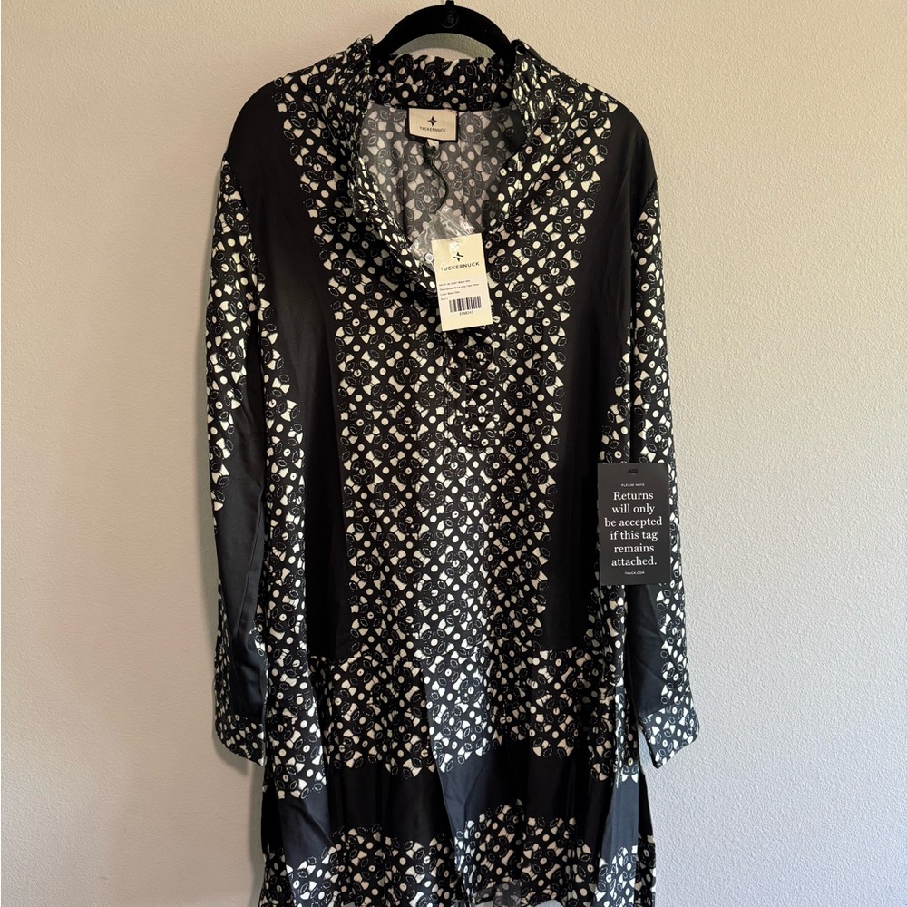 Tuckernuck Black Geo Tate Dress NWT
